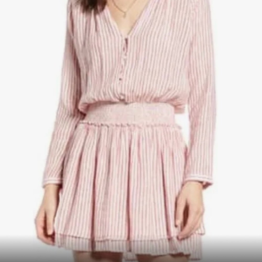 Rails Jasmine Red White Striped Flounce Long Slee… - image 4